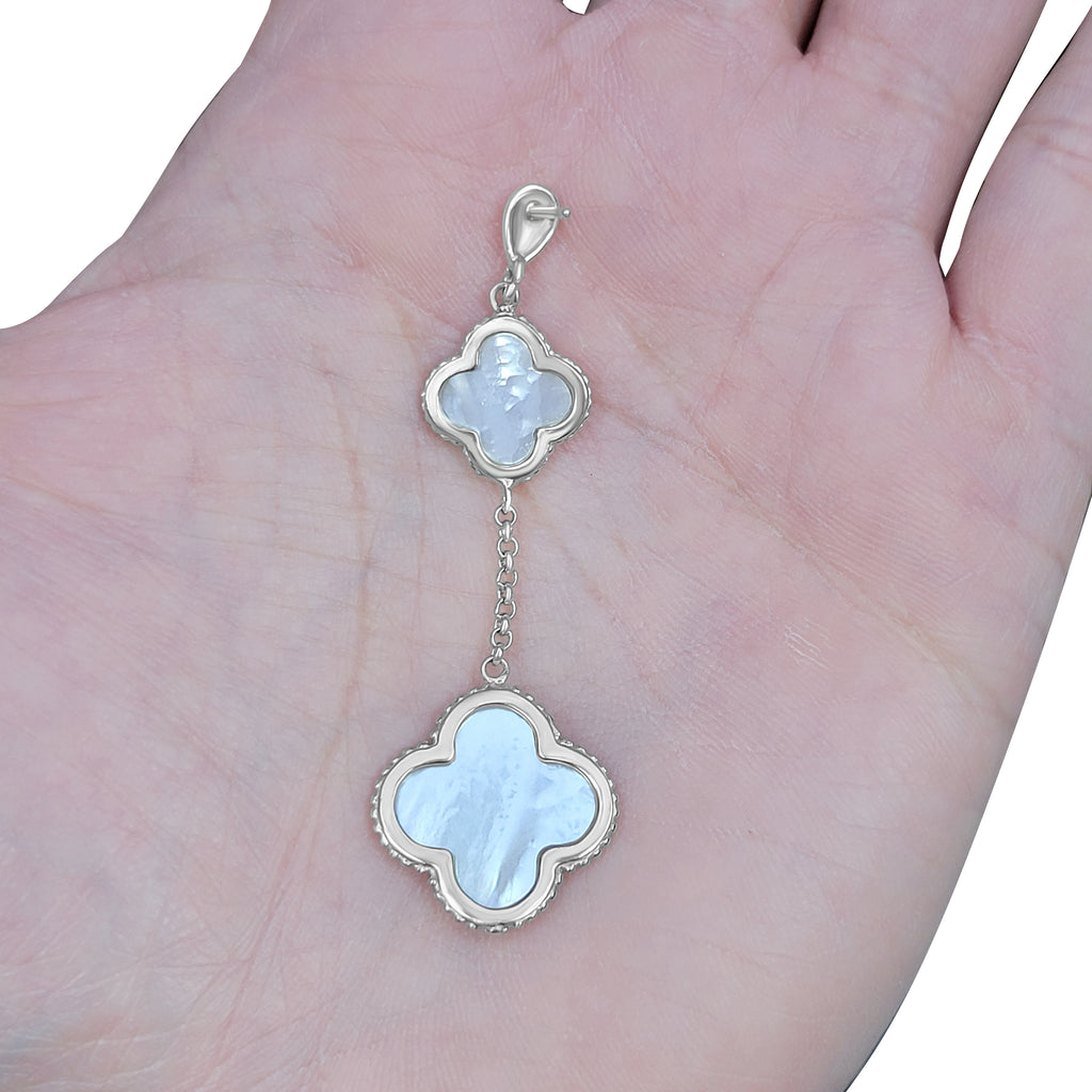 Pearl Clover Drops Modes Jewelry