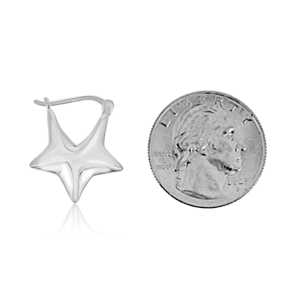 Star Puffed Hoops Modes Jewelry