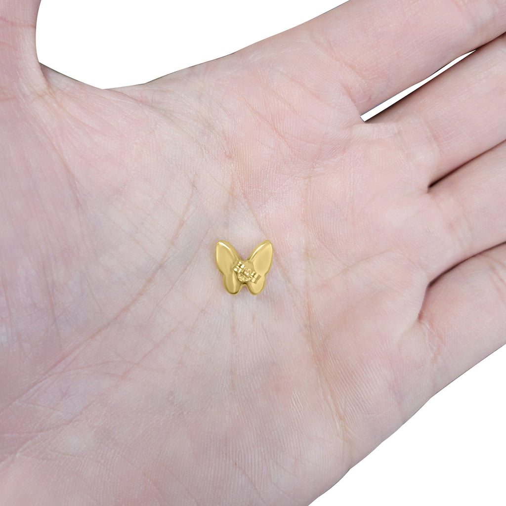 White Opal Butterfly Studs Modes Jewelry