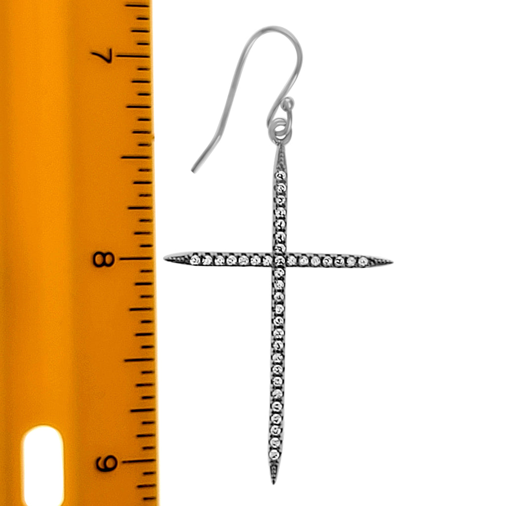 Sparkling Spike Cross Drops Modes Jewelry