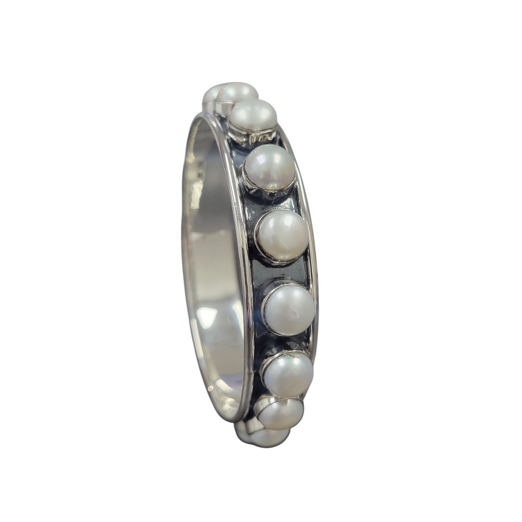 Genuine Pearl Beaded Bangle Modes Jewelry