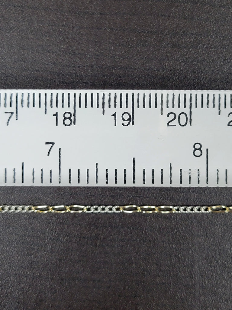 2 Tone Mini Figaro Chain Modes Jewelry