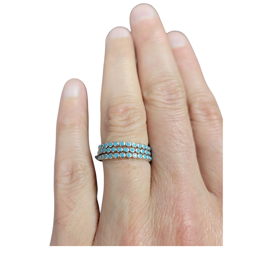 Turquoise CZ Eternity Band Modes Jewelry