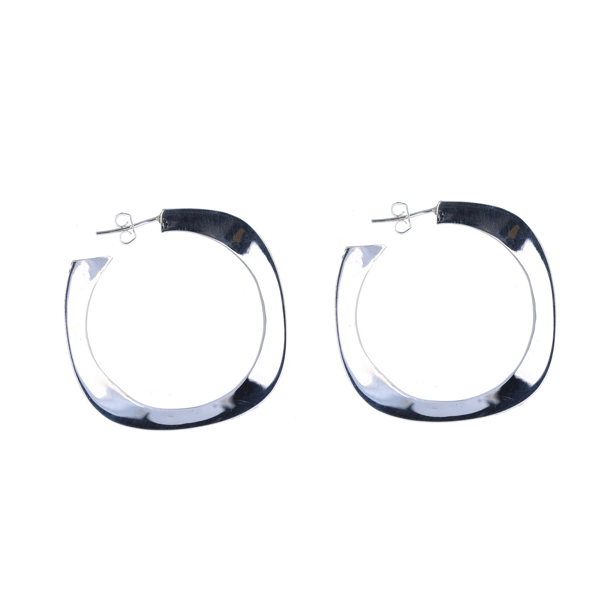 Large Square Post Hoops – Modes Jewelry