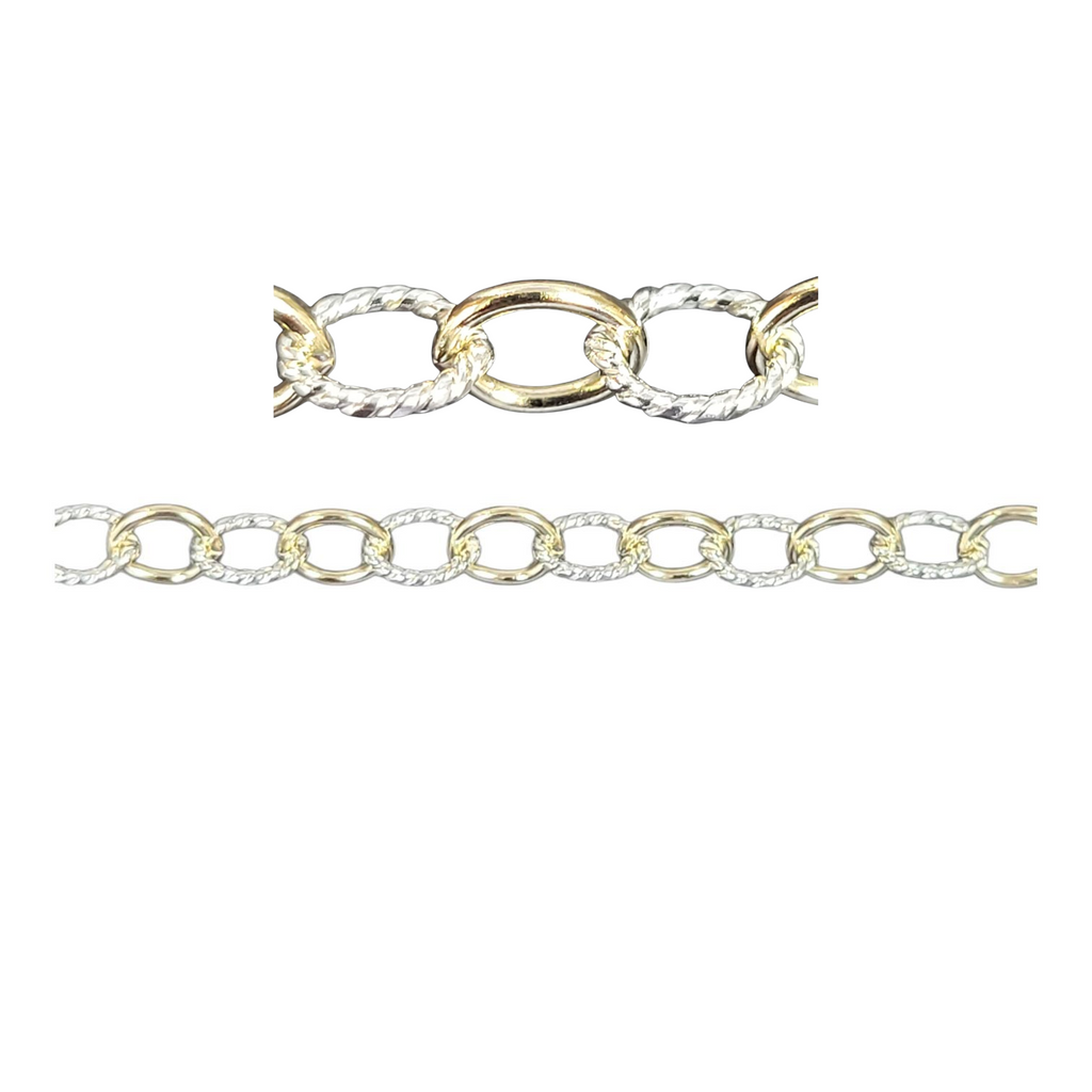 2 Tone Cable Chain Modes Jewelry