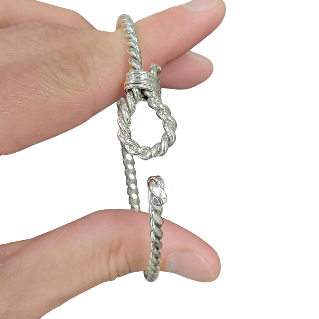 Braided Hook Bangle Modes Jewelry