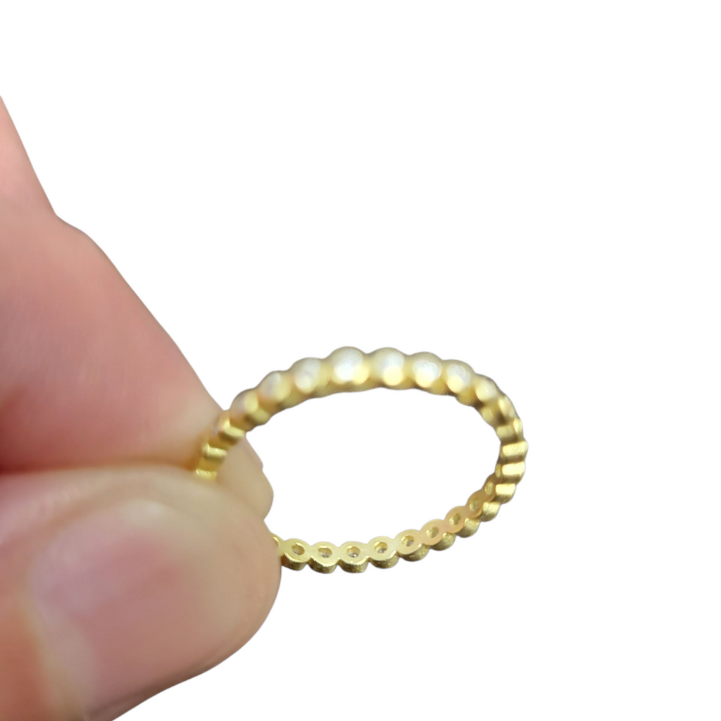 Mini Gold CZ Eternity Band Modes Jewelry