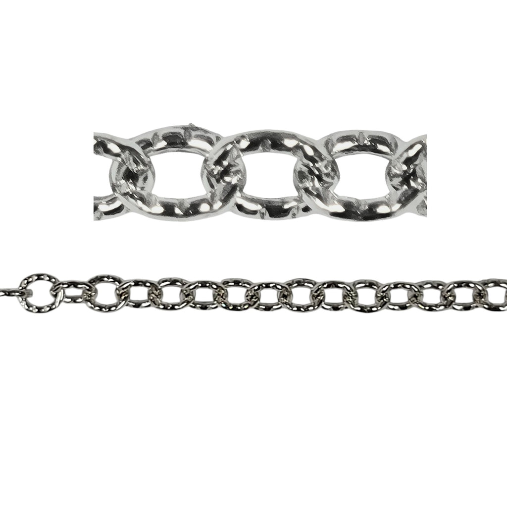 SS Antique Patterned Cable Chain Modes Jewelry